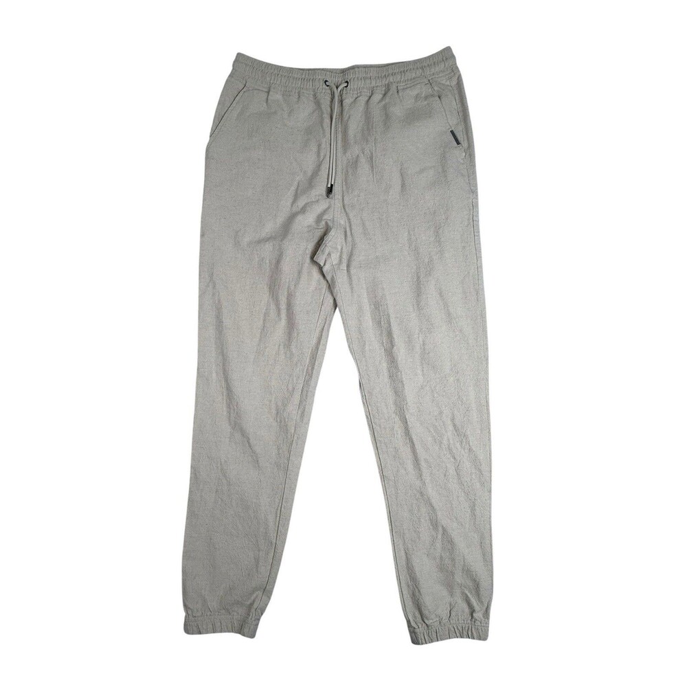 I Love Ugly Hi Stranger Bone Linen Blend Jogger Pants Men’s Large
